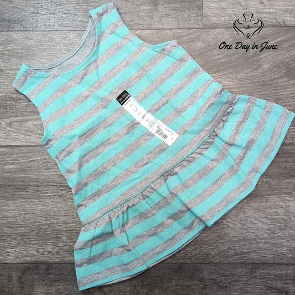 Okie Dokie Sleeveless Striped Dress Size 5T - Picture 1 of 3